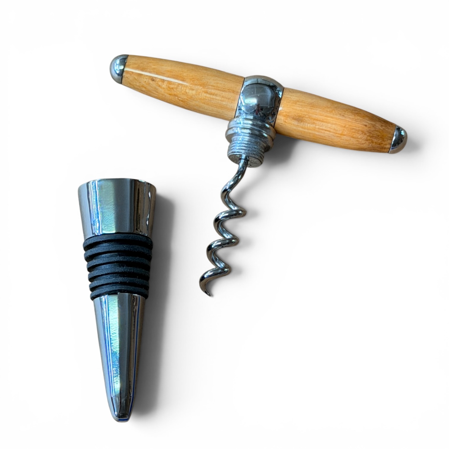 Corkscrew Bottle Stopper Michigan Ash