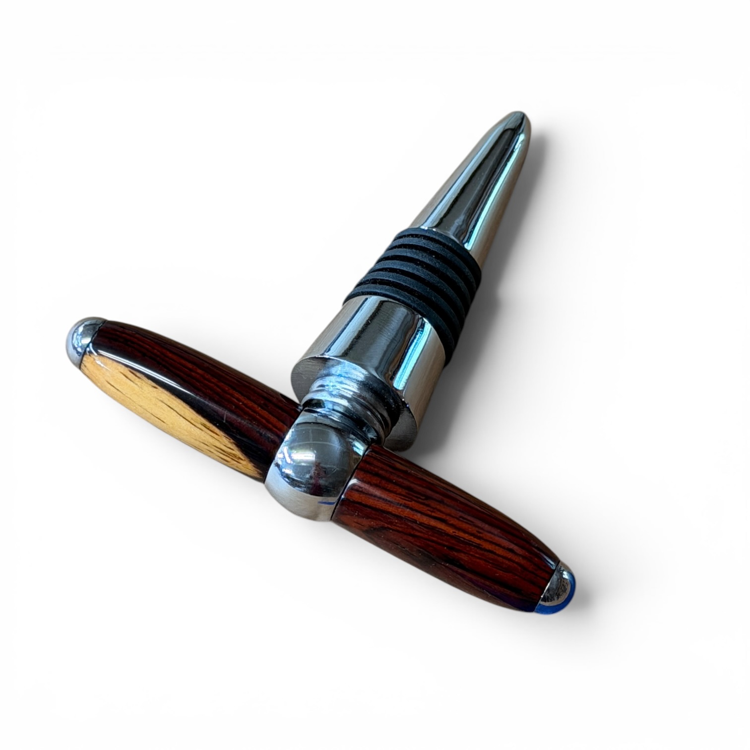 Corkscrew Bottle Stopper Cocobolo