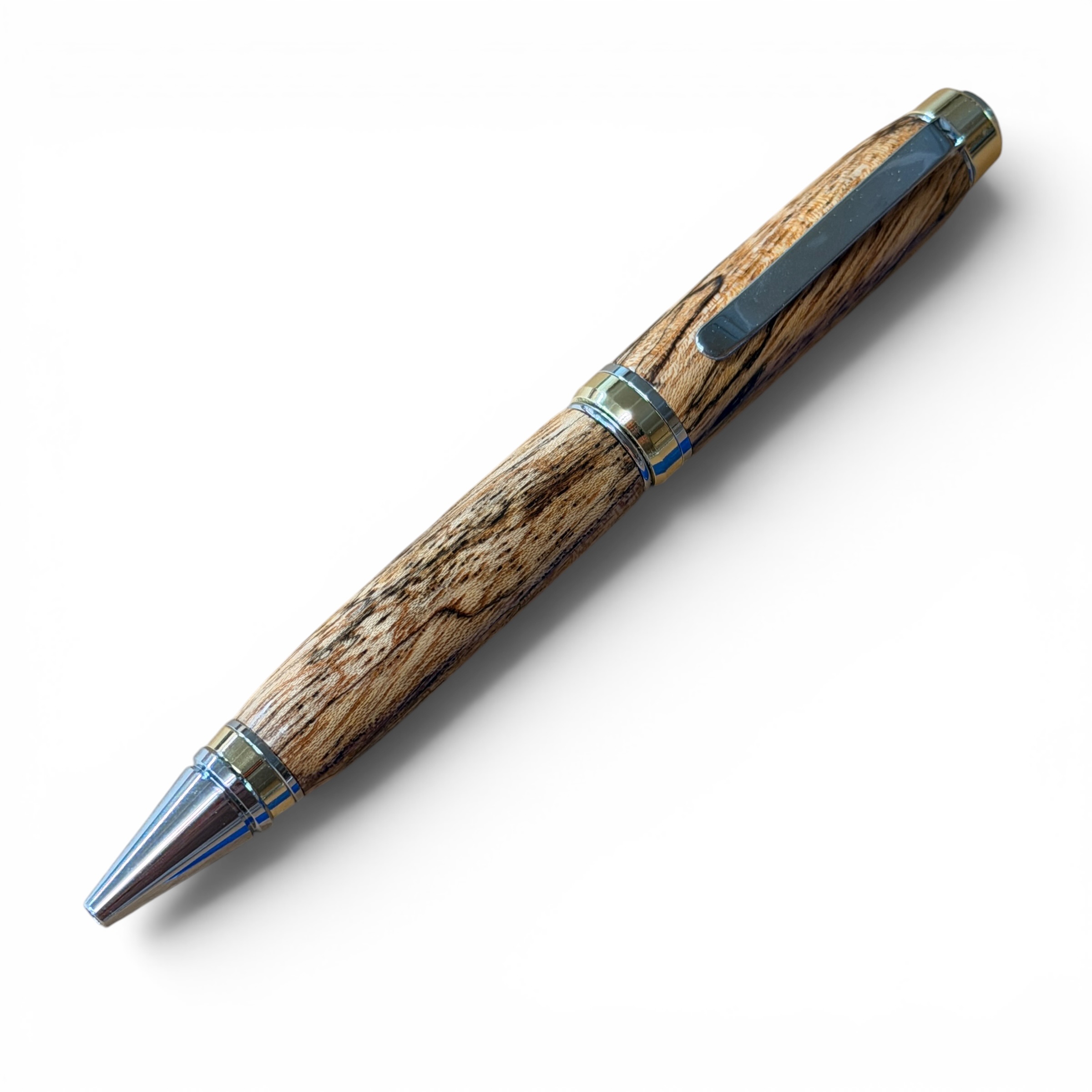 Big Ben Cigar Gold and Chrome Spalted Jatoba