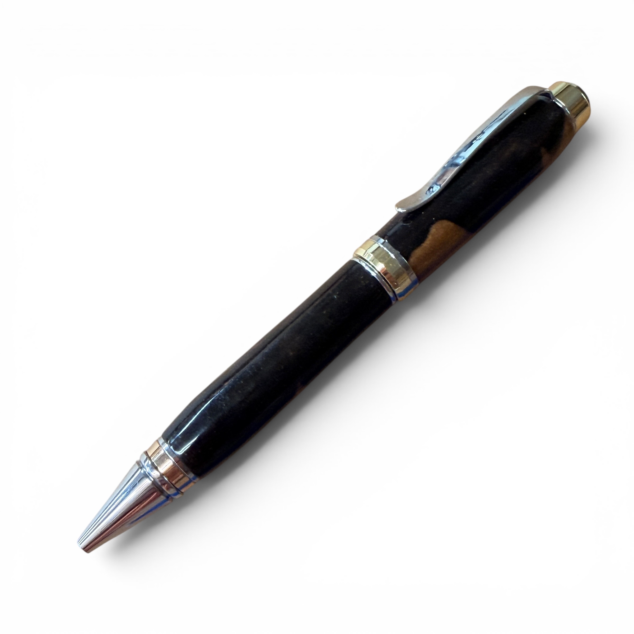 Big Ben Cigar Pen Gold and Chrome Pau Santo