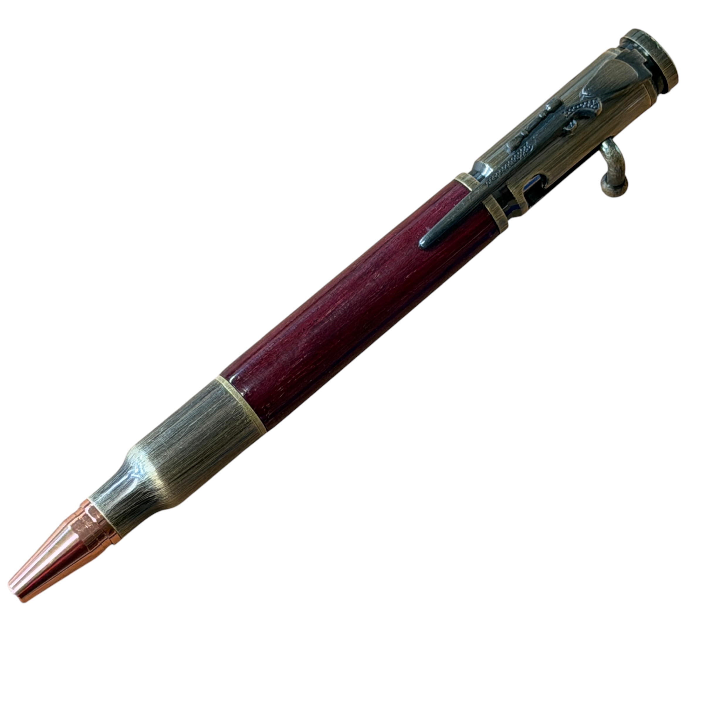 Bolt Action Brass Purpleheart
