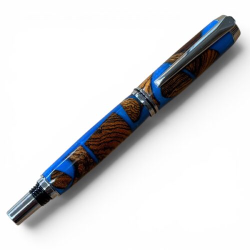 Select Fountain/Rollerball Exotic Wood Cutoffs and Blue Resin