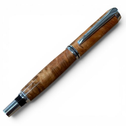 Fountain/Rollerball Chrome Eucalyptus Burl