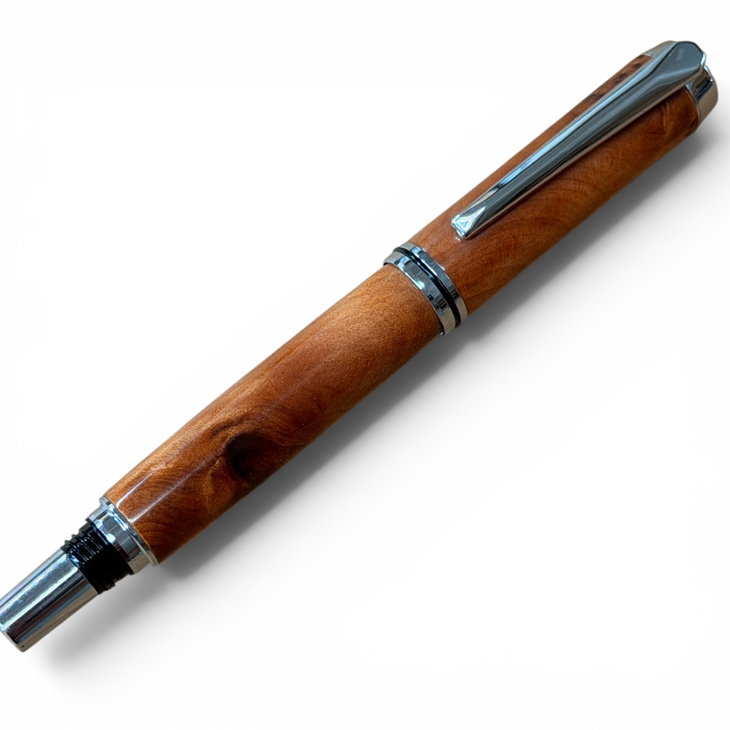 Fountain/Rollerball Chrome Thuya Burl