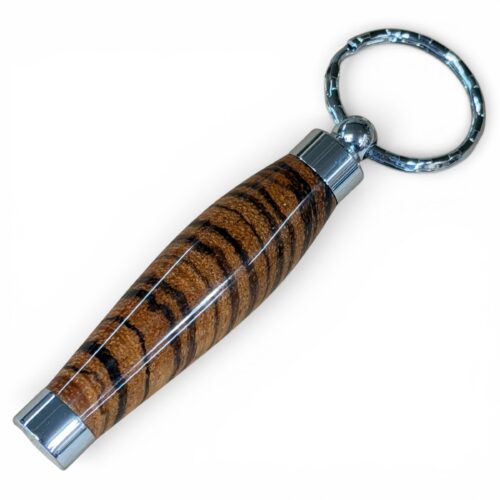 Secret Compartment Keychain Zebrawood