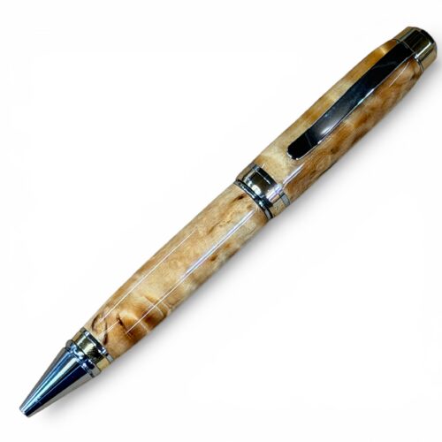 Big Ben Gold and Chrome Select Double Dyed Stabilized Maple Burl