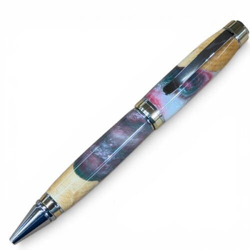 Big Ben Gold and Chrome Select Pink, White and Green Swirl with Maple