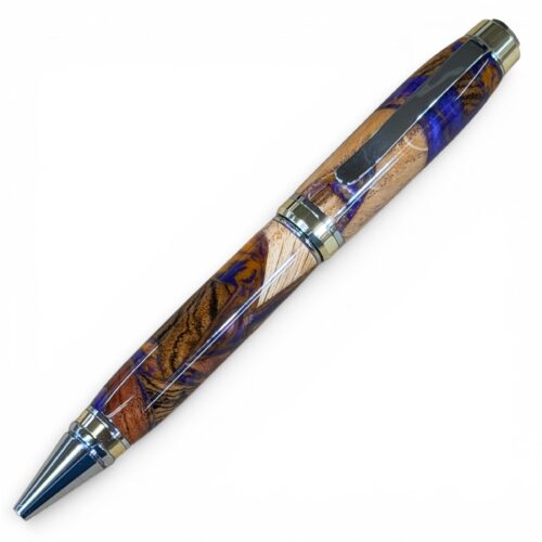 Big Ben Gold and Chrome Select Exotic Cutoffs and Purple and Orange Resin Swirl