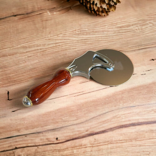 Pizza Cutter with Paduk Handle