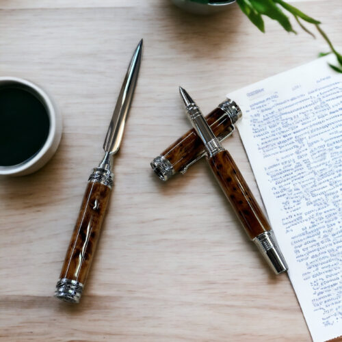 Thuya Burl Desk Set