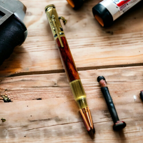 Bolt Action Antique Brass with Cocobolo