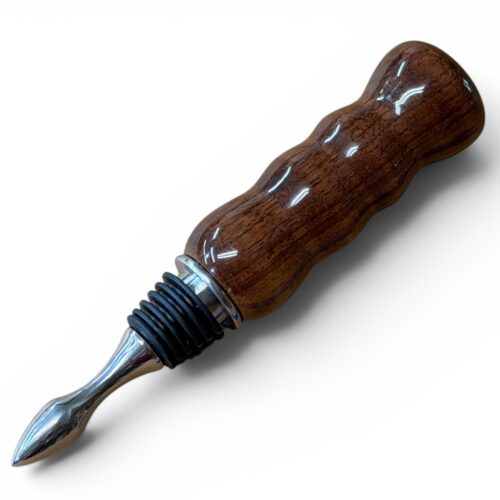 Stainless Steel Bottle Stopper Michigan Walnut