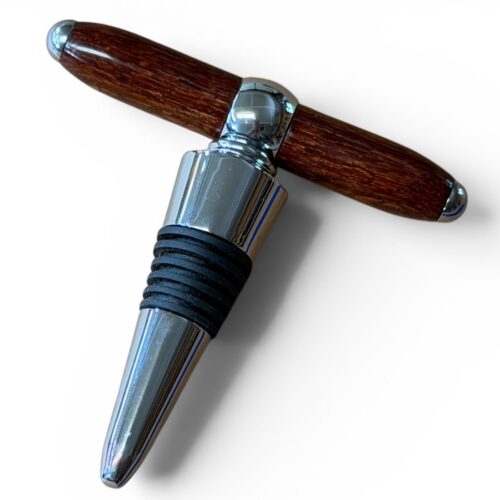Corkscrew Bottle Stopper Lacewood