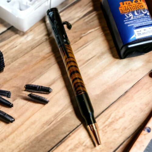 Bolt Action Black with Zebrawood